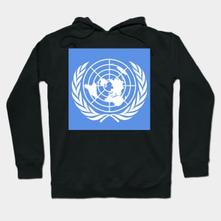 Emblem of the United Nations (White on blue) Hoodie